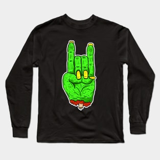 Zombie Fingers - Evil Rock Snail Long Sleeve T-Shirt